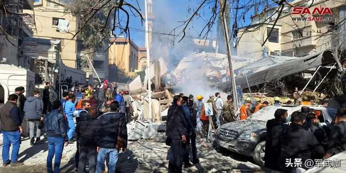 以色列战机发射导弹，伊朗情报大楼被炸为平地：4名军事顾问死亡